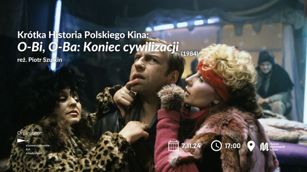 Kadr z filmu Piotra Szulkina, O-bi, O-ba. Koniec cywilizacji". Jerzy Stuhr z dwoma kobietami.