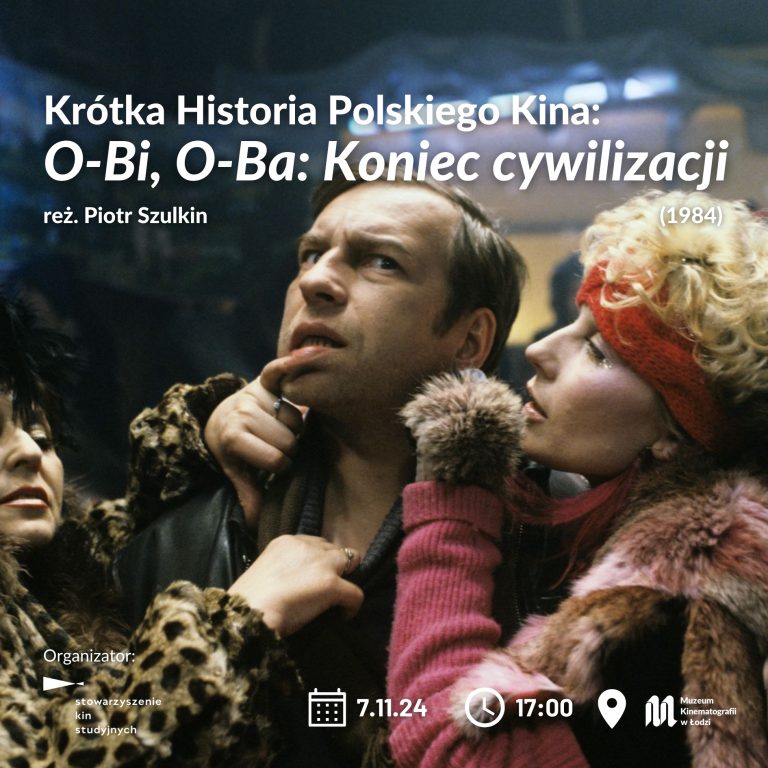 Kadr z filmu Piotra Szulkina, O-bi, O-ba. Koniec cywilizacji". Jerzy Stuhr z dwoma kobietami.