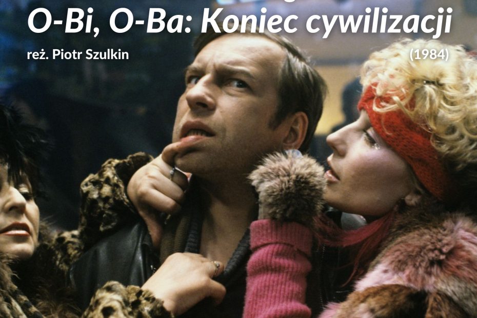 Kadr z filmu Piotra Szulkina, O-bi, O-ba. Koniec cywilizacji". Jerzy Stuhr z dwoma kobietami.