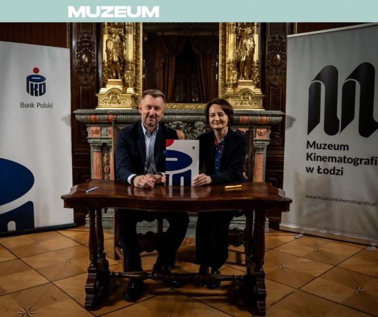 Podpisanie umowy sponsorskiej między Bankiem PKO BP a Muzeum Kinematografii w Łodzi